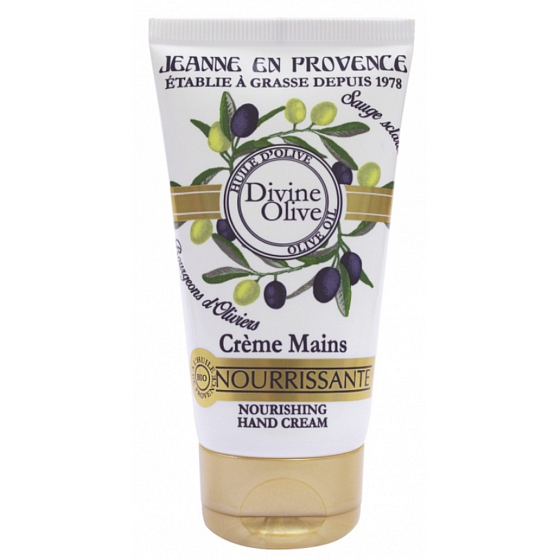 Jeanne en Provence Divine Olive nährende und feuchtigkeitsspendende Handcreme 75 ml