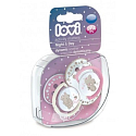 Lovi Night & Day Tröster Silikon dynamisches Rosa für Kinder 3-6 Monate 2 Stück