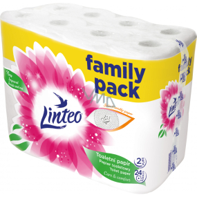 Linteo Care & Comfort Toilettenpapier weiß 158 Stück 2-lagig und 19 m, 24 Rollen
