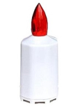 LED-Kerze rot beleuchtet, Leuchtdauer 88 Tage, 11 cm
