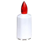 LED-Kerze rot beleuchtet, Leuchtdauer 88 Tage, 11 cm