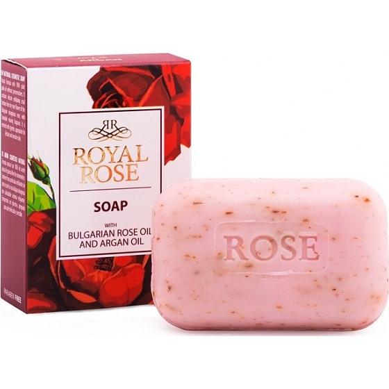 Royal Rose Natürliche Rosenseife mit Rose und Arganöl 100 g