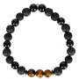 Lava schwarz, Herrenarmband aus Natursteinen - Mein Armband 21 cm, geboren aus den vier Elementen