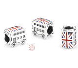 Sterling Silber 925 London Doubledecker Bus, Reise Armband Perle