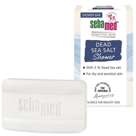 SebaMed Totes Meer Salz Dusche Syndet feste Seife für trockene und empfindliche Haut 100 g