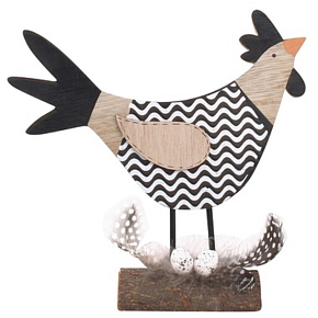 Henne Henne weiß zu stehen 25 cm