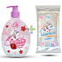 Setablu Fragola Einhorn Flüssigseife für Kinder 500 ml + Feuchttücher 15 Stück, Kosmetikset