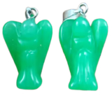 Chalcedon zelený Anděl strážný přívěsek přírodní kámen 1,7 cm 1 kus, kámen lásky a radosti