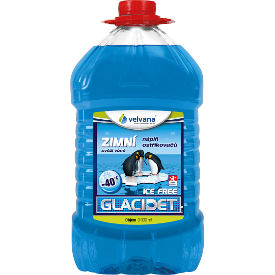 Velvana Glacidet Ice Free -40 °C, nicht einfrierende Mischung für Scheibenreiniger, 3 l