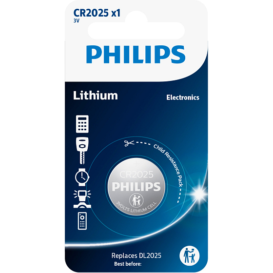 Batterie Philips Lithium CR2025 1 Stck 3V
