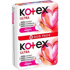 Kotex Ultra Super Duo Pack Damenbinden, 12 Stk