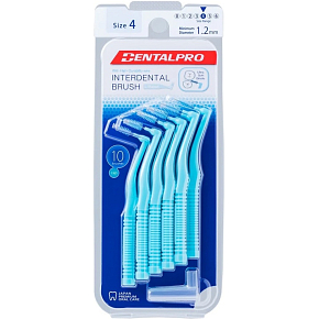 DentalPro Interdentalbürste gebogen 1,2 mm blau, 10 Stück DentalPro Interdentalbürste gebogen 1,2 mm blau, 10 Stück