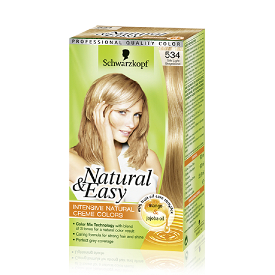 Schwarzkopf Natural & Easy Haarfarbe 534 Hellbeige Seide