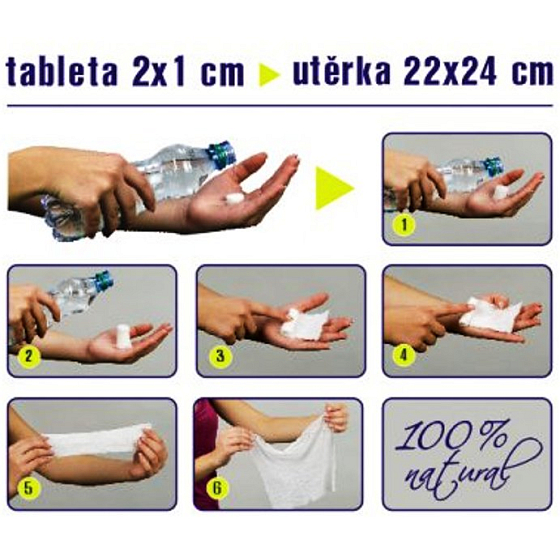 Magic Tissue Flovers Reinigung von Seidentuch in einer Tablette 1 Packung / 4 Stück