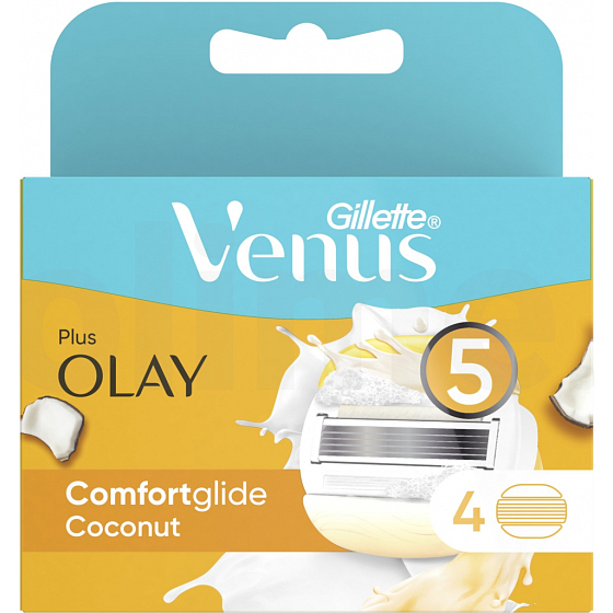 Gillette Venus Plus Olay Kokosnuss Ersatzköpfe 4 Stück für Frauen
