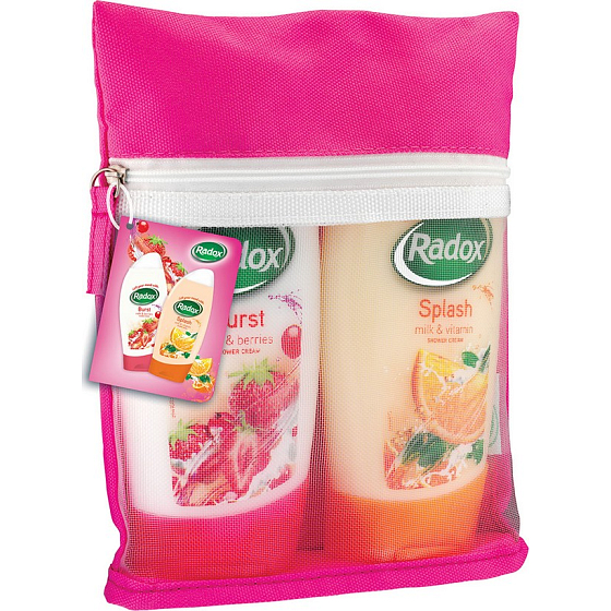 Radox Splash Duschgel 250 ml + Burst Duschgel 250 ml + Beutel, Kosmetikset