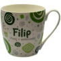 Nekupto Twister Becher namens Filip grün 0,4 Liter