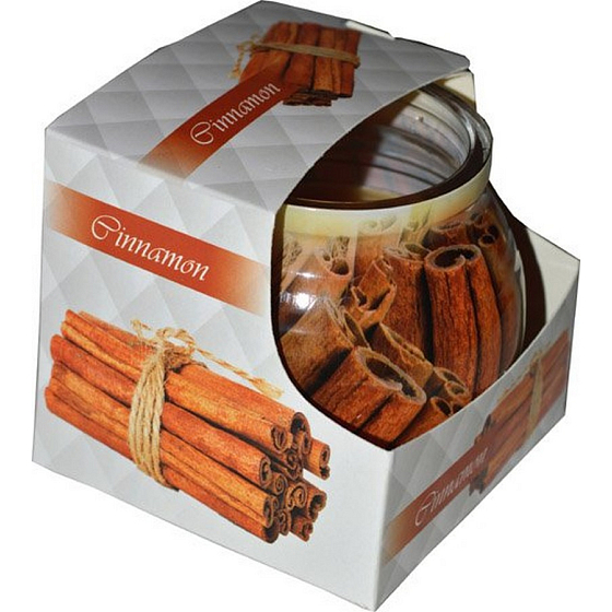 Zimt dekorative aromatische Kerze in Glas 80 g zugeben