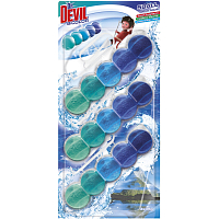Dr. Devil WC Bicolor 5ball polar aqua hängender WC Block, 3× 35 g