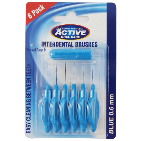 Beauty Formulas Interdentalbürsten Blau 0,6 mm 6 Stück