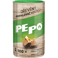 PE-PO Holzanzünder Würfel, 100 Anzündhilfen