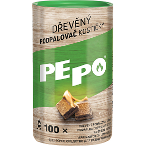 PE-PO Holzanzünder Würfel, 100 Anzündhilfen