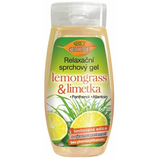 Bione Cosmetics Lemongrass & Lime entspannendes Duschgel für alle Hauttypen 250 ml