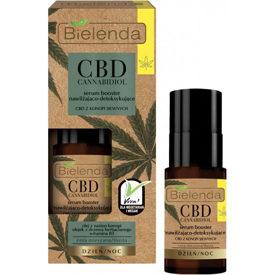 Bielenda CBD Cannabidiol feuchtigkeitsspendendes und entgiftendes Gesichtsserum 15 ml