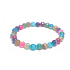 Achat mehrfarbig facettiert chakrt armband elastisch naturstein, kugel 6 mm / 16 - 17 cm