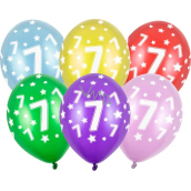 Ditipo Latex Luftballons aufblasbar Metall Mix von Farben Nr. 7 30 cm 6 Stück