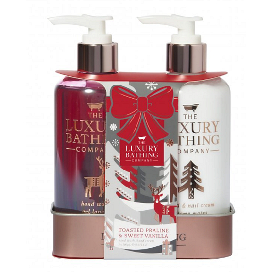 Grace Cole Christmas Candy & Vanilla Handcreme 300 ml + flüssige Handseife 300 ml, Kosmetikset für Frauen
