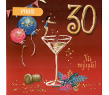 Nekupto Karte Jahrestag 30 Jahre 150 x 150 mm Alle das beste Glas