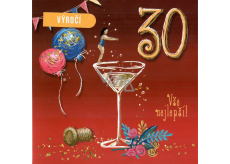 Nekupto Karte Jahrestag 30 Jahre 150 x 150 mm Alle das beste Glas
