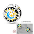 Charm Sterling Silber 925 Luminous - Tag / Nacht, Sonne / Mond, Stopper, Clip Perle auf Armband Universum