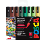 Posca Universal Acrylmarker Set 1,8 - 2,5 mm Earth mix Erdtöne 8 Stück PC-5M