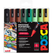 Posca Universal Acrylmarker Set 1,8 - 2,5 mm Earth mix Erdtöne 8 Stück PC-5M