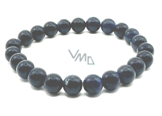 Saphirarmband elastischer Naturstein, Kugel 8 mm / 16-17 cm, Stein der Weisheit, Wahrheit und Intuition