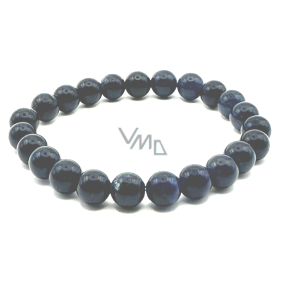 Saphirarmband elastischer Naturstein, Kugel 8 mm / 16-17 cm, Stein der Weisheit, Wahrheit und Intuition