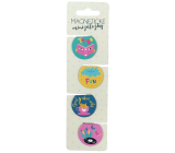 Albi Magnetische Mini-Ordner Niedliche Icons, Durchmesser 3 cm 4 Stück