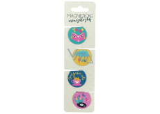 Albi Magnetische Mini-Ordner Niedliche Icons, Durchmesser 3 cm 4 Stück
