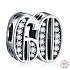 Charme Sterling Silber 925 60 Jahrestag, Perle auf Armband
