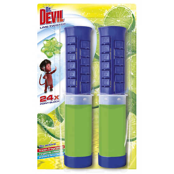 Dr. Devil Lime Twister 3in1 Point Block WC Punktblock Duopack 2 x 75 ml