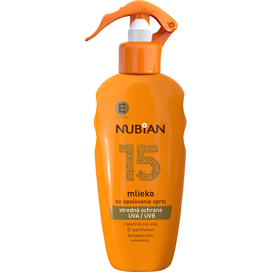 Nubian OF 15 Sonnenmilch Spray, 200 ml