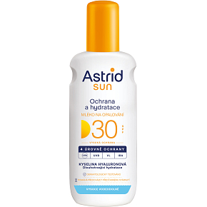 Astrid Sun Feuchtigkeitsspendende Sonnenmilch Spray OF30, 200 ml