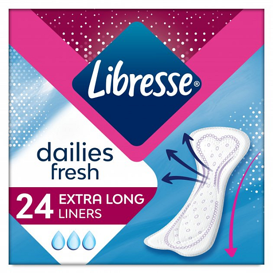 Libresse Extra Long Slips Intimeinsätze mit Absorption von 24 Stück