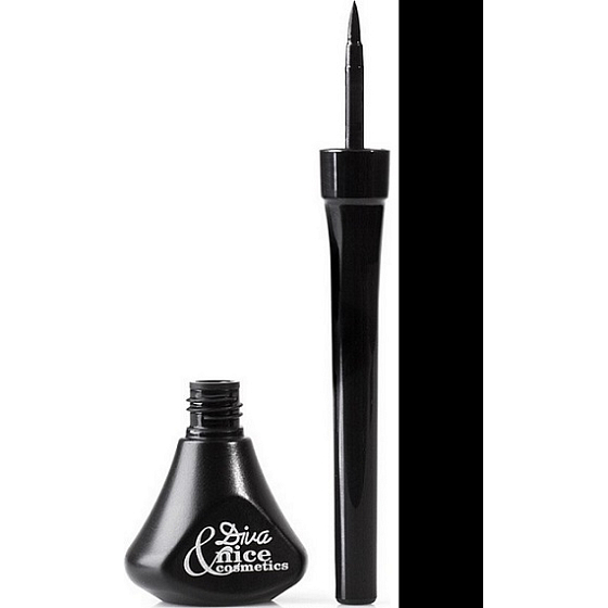 Diva & Nice Profi Wasserdichter Eyeliner mit einer schwarzen 2,5 ml Spitze