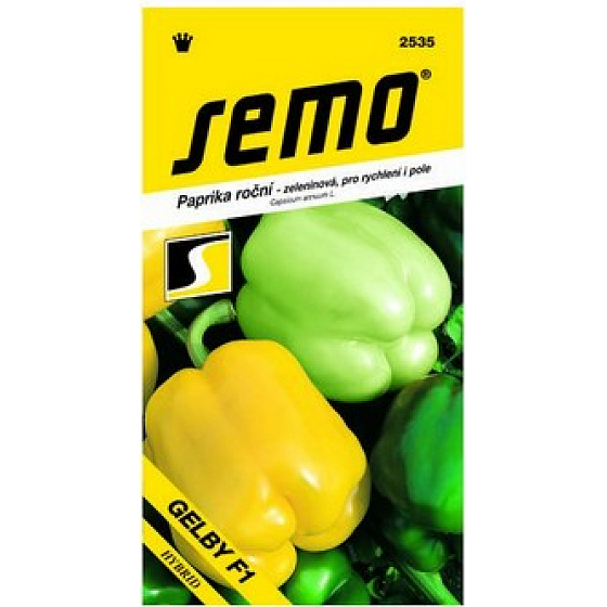Semo Paprika einjähriges Gemüse, für die Beschleunigung und Feld Gelby gelb 15 Samen