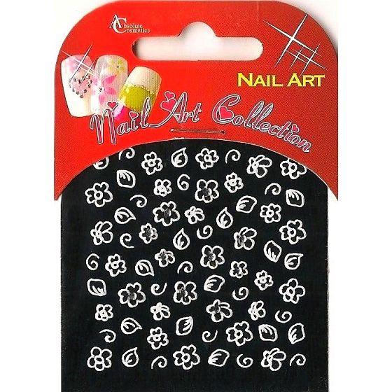 Absolute Cosmetics Nail Art Nagelaufkleber mit Strass NT19W 1 Blatt