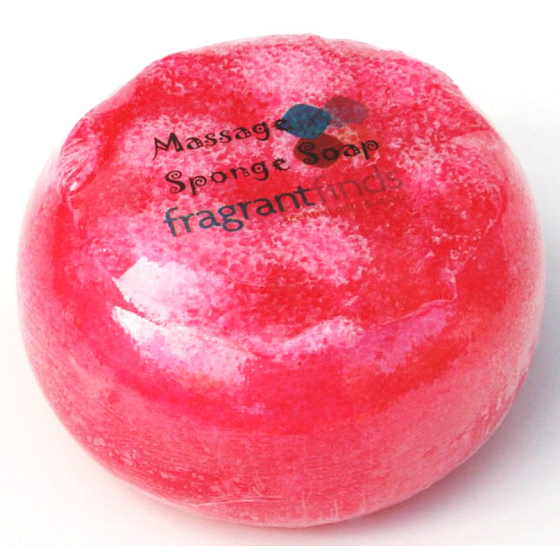 Fragrant Red Delicious Glycerinseife Massage mit einem Schwamm gefüllt mit dem Duft des Parfums DKNY Red Delicious in der Farbe Rot 200 g
