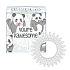 Invisibobble Original Circus Collection Pawesome Original Haarband klar mit weißen Streifen Panda 3 Stück